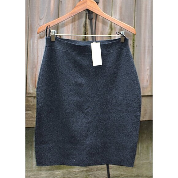 New w/Tags - Eileen Fisher Sleek Tencel Merino Pencil Skirt, Charcoal, Med - Picture 2 of 11